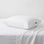 Revuola Down Touch Pillow - Standard 20"x26" - Dual Chamber Hybrid - 550 Loft White Duck Down & Feather - Medium & Firm Fill - Made in Canada - DOWNMARK & OEKO-TEX - 260TC 100% Cotton Shell