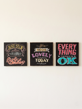 Revuola 12x12 Wooden Chalkboard Wall Art Sign with Inspirational Quotes