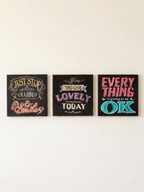 Revuola 12x12 Wooden Chalkboard Wall Art Sign with Inspirational Quotes
