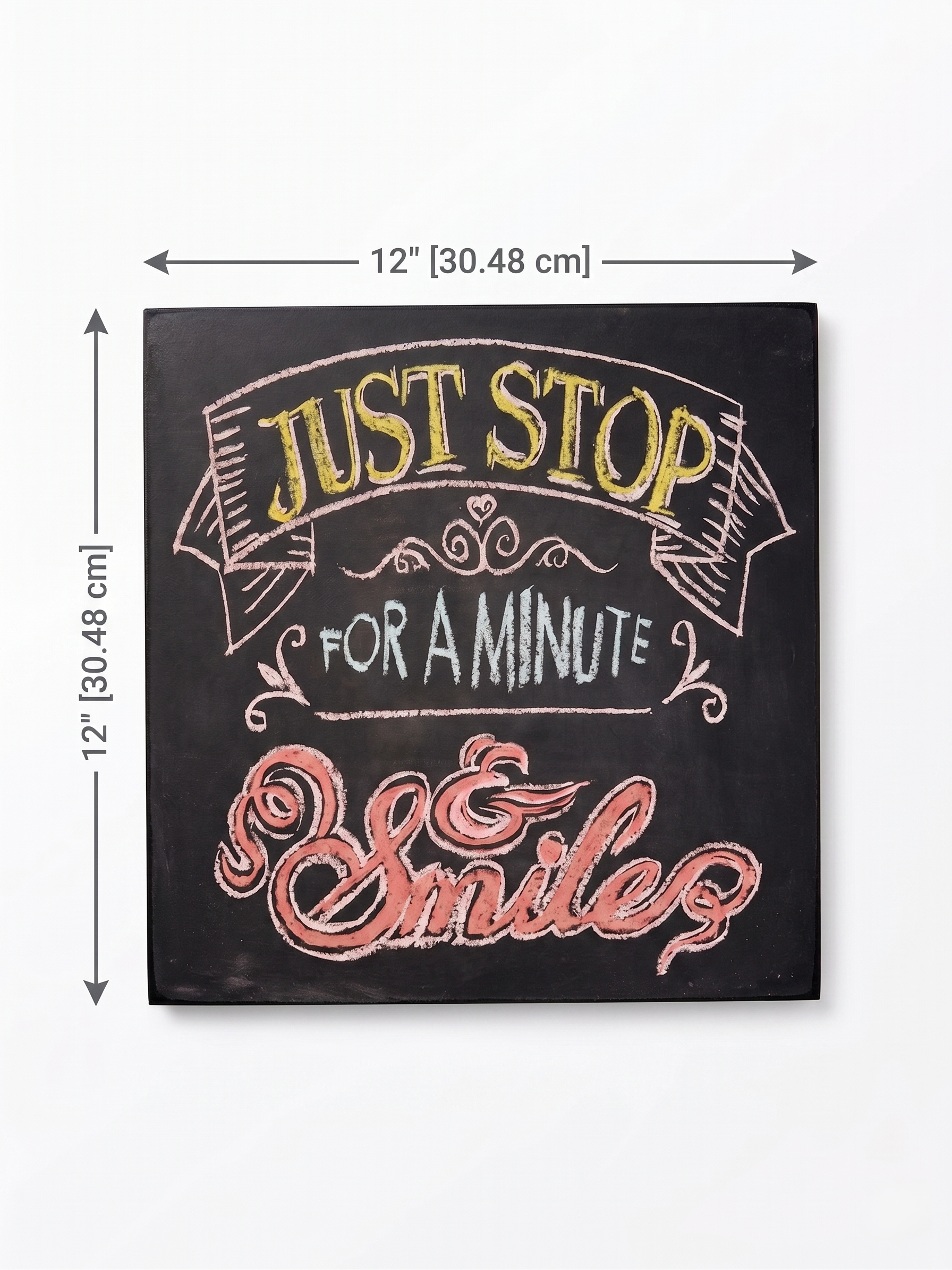 Revuola 12x12 Wooden Chalkboard Wall Art Sign with Inspirational Quotes