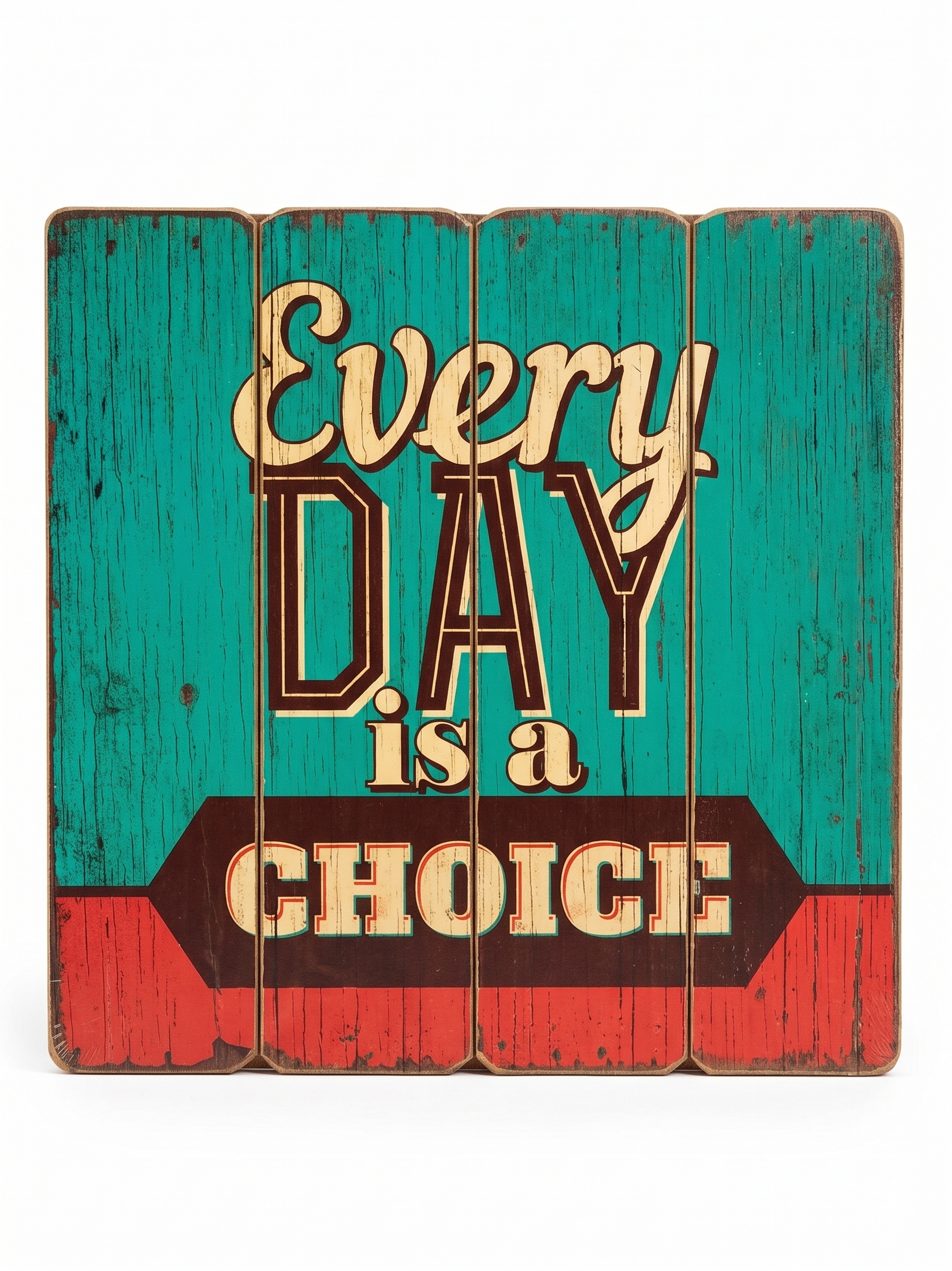Revuola 16x16 Rustic Wooden Plank Wall Art Sign Inspirational Quotes