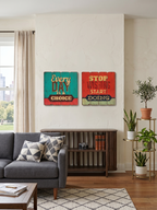 Revuola 16x16 Rustic Wooden Plank Wall Art Sign Inspirational Quotes