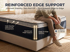 Revuola CloudRest 12 Inch Pillow Top Hybrid Mattress Queen & Double Size – Made in Canada, Cooling Gel Memory Foam & Pocket Spring Innerspring, Medium Plush Ergonomic Bed Mattress