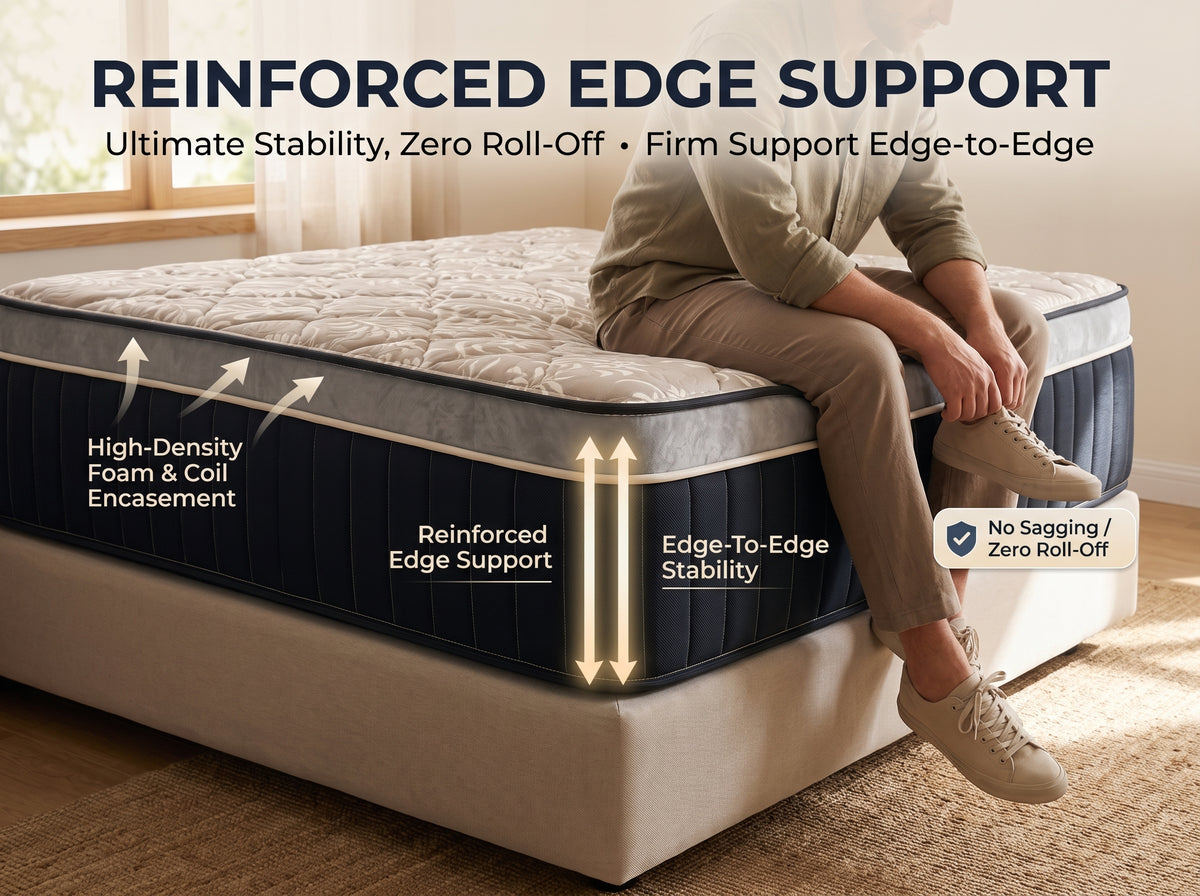 Revuola CloudRest 12 Inch Pillow Top Hybrid Mattress Queen & Double Size – Made in Canada, Cooling Gel Memory Foam & Pocket Spring Innerspring, Medium Plush Ergonomic Bed Mattress