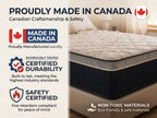 Revuola CloudRest 12 Inch Pillow Top Hybrid Mattress Queen & Double Size – Made in Canada, Cooling Gel Memory Foam & Pocket Spring Innerspring, Medium Plush Ergonomic Bed Mattress