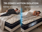 Revuola CloudRest 12 Inch Pillow Top Hybrid Mattress Queen & Double Size – Made in Canada, Cooling Gel Memory Foam & Pocket Spring Innerspring, Medium Plush Ergonomic Bed Mattress