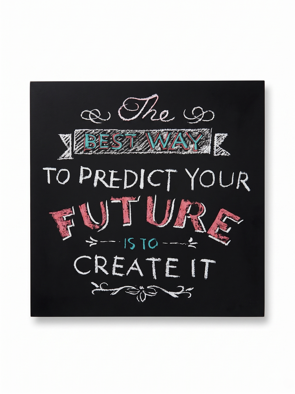 Revuola 12x12 Wooden Chalkboard Wall Art Sign with Inspirational Quotes