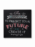 Revuola 12x12 Wooden Chalkboard Wall Art Sign with Inspirational Quotes