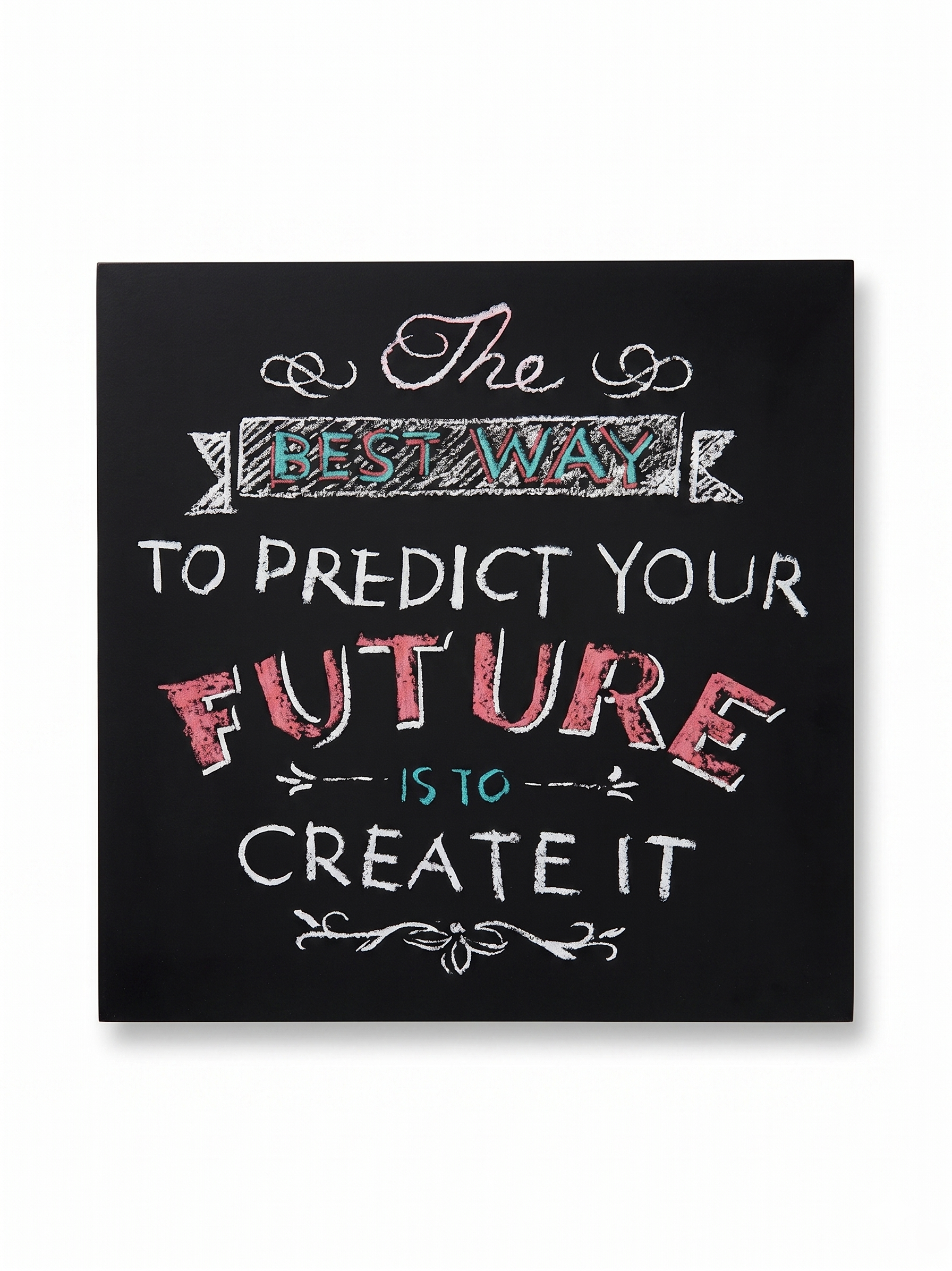 Revuola 12x12 Wooden Chalkboard Wall Art Sign with Inspirational Quotes
