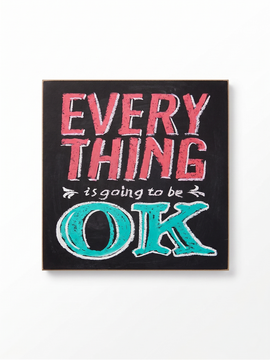 Revuola 12x12 Wooden Chalkboard Wall Art Sign with Inspirational Quotes