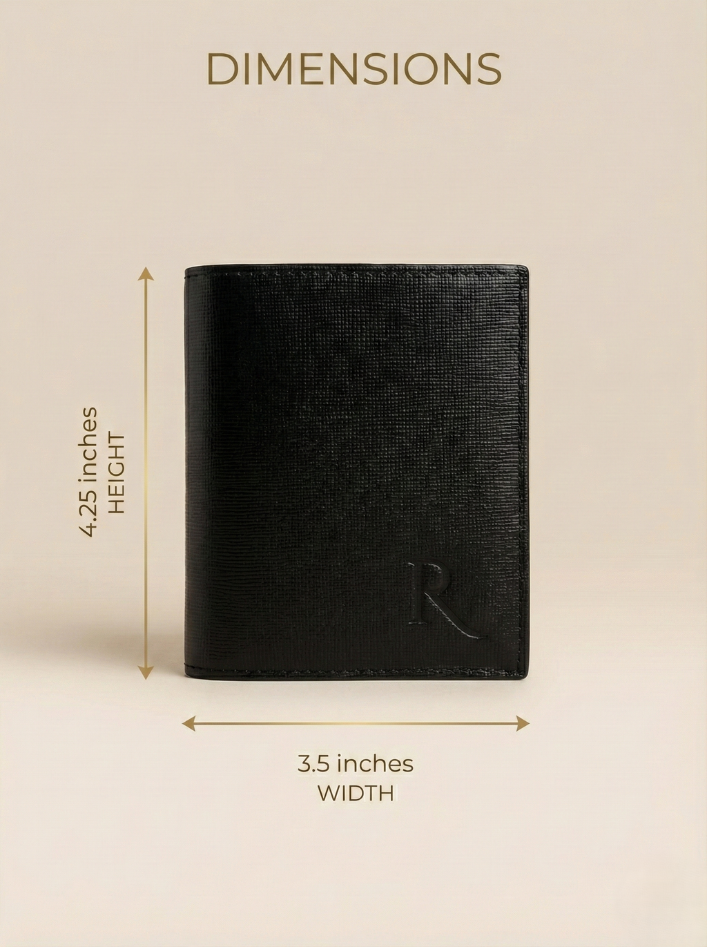 REVUOLA Slim Genuine Leather Bi-fold Wallet for Men - Modern Two-Tone Black and Olive Green Design - Scratch-Resistant Saffiano Texture - 6 Card Slots and Hidden Storage Pockets