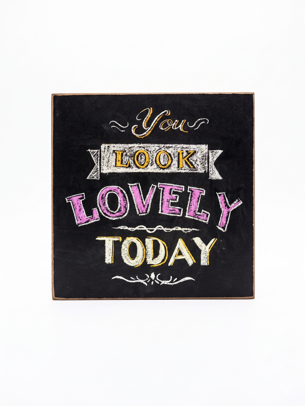 Revuola 12x12 Wooden Chalkboard Wall Art Sign with Inspirational Quotes