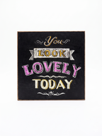 Revuola 12x12 Wooden Chalkboard Wall Art Sign with Inspirational Quotes