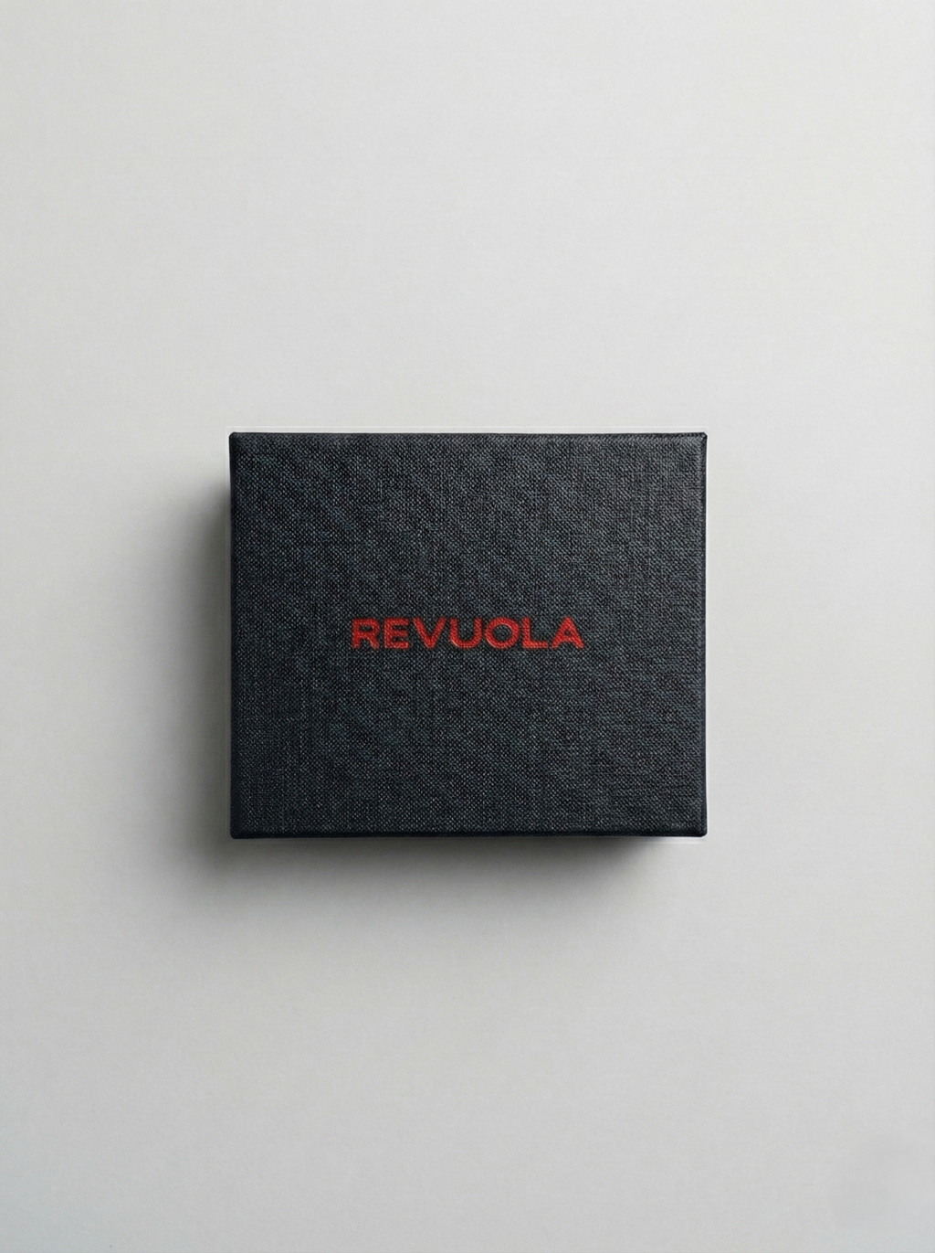 REVUOLA Slim Genuine Leather Bi-fold Wallet for Men - Modern Two-Tone Black and Olive Green Design - Scratch-Resistant Saffiano Texture - 6 Card Slots and Hidden Storage Pockets