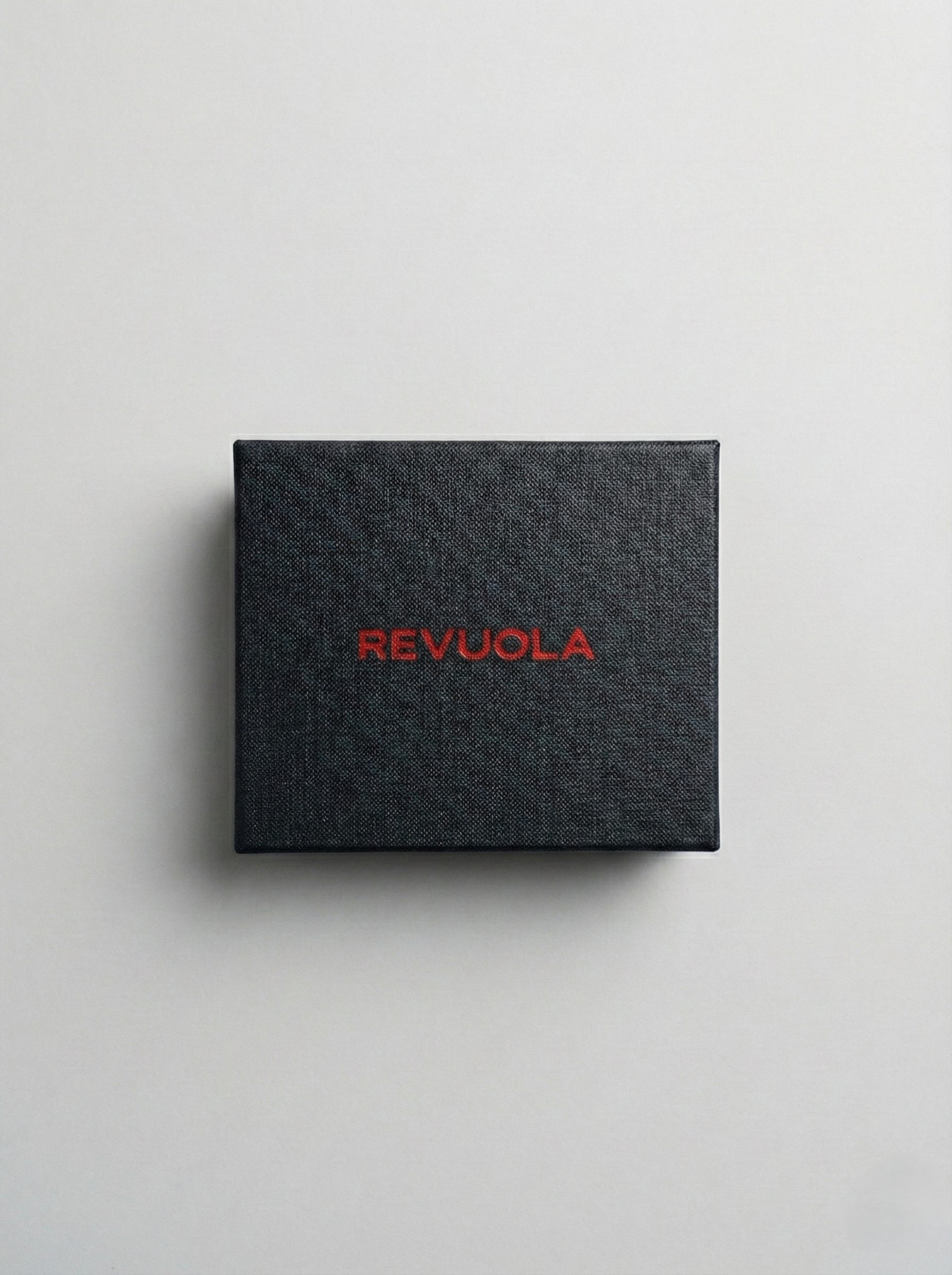 REVUOLA Slim Genuine Leather Bi-fold Wallet for Men - Modern Two-Tone Black and Olive Green Design - Scratch-Resistant Saffiano Texture - 6 Card Slots and Hidden Storage Pockets