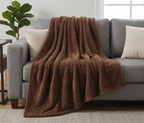 Revuola Luxury Grain Flannel Throw Blanket –  Ultra-Soft & Breathable – Premium High-Density Fleece – Lightweight Warmth for Sofa & Bed – Machine Washable