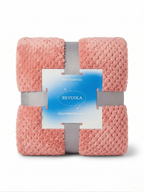 Revuola Luxury Grain Flannel Throw Blanket –  Ultra-Soft & Breathable – Premium High-Density Fleece – Lightweight Warmth for Sofa & Bed – Machine Washable